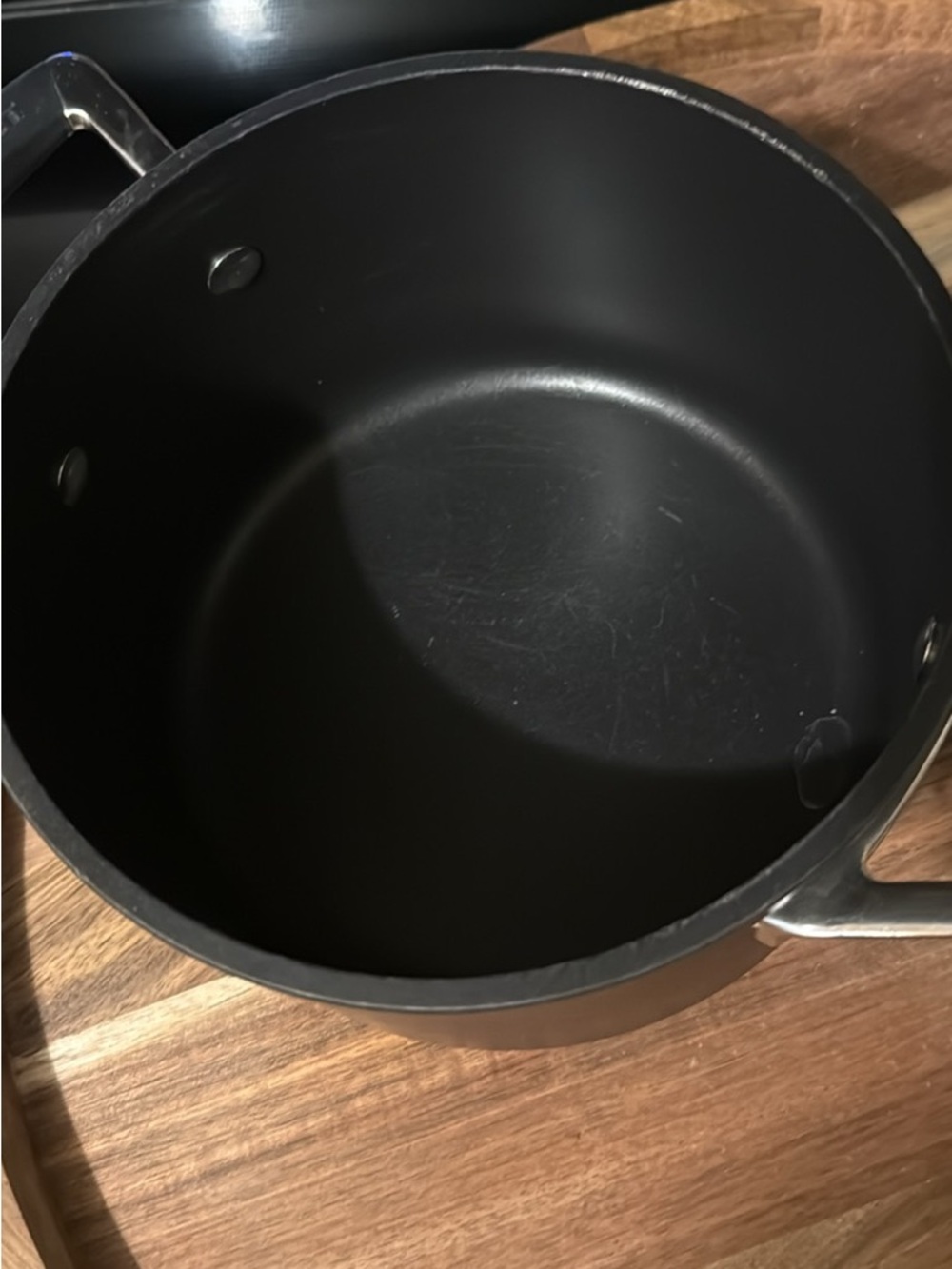 Le Creuset Black Nonstick Saucepan with Glass Lid - Picture 2 of 4